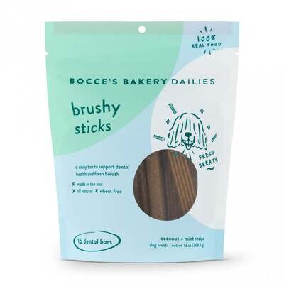 Bocce's Bakery Brushy Sticks Dental Bars Dog Treats 13-oz