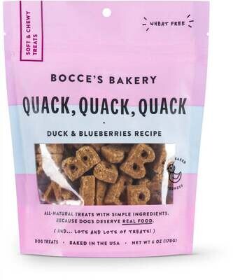 Bocce's Bakery Every Day Quack, Quack, Quack Soft & Chewy Dog Treats 6-oz