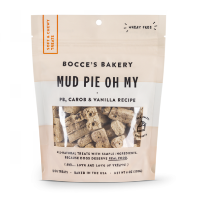 Bocce's Bakery Every Day Mud Pie Oh My Soft & Chewy Dog Treats 6-oz
