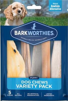 Barkworthies Dog Chew Variety Pack for Puppies & Small Breeds 5-pk