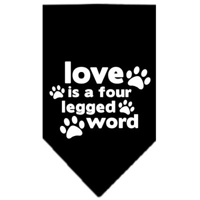 Love is a Four Legged Word Pet Bandana