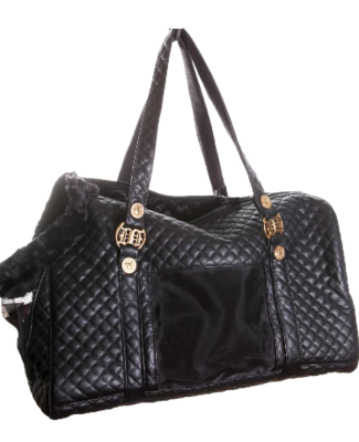 Duke and Dutchess Black Quilted Travel Bag
