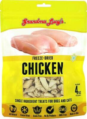 Grandma Lucy's Singles Freeze Dried Chicken Single Ingredient Pet Treats 4-oz