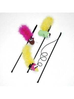Ethical Pet SPOT Feather Boa Teaser Wand with Catnip Cat Toy