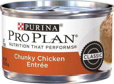 Purina Pro Plan Classic Chicken Chunky Entree Canned Cat Food 3-oz, case of 24