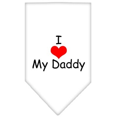 I Heart (Love) My Daddy Pet Bandana