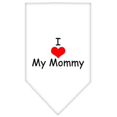 I Heart (Love) My Mommy Pet Bandana