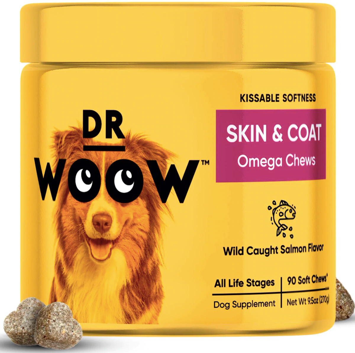 Dr Woow Chewables Skin & Coat Supplements For Dogs