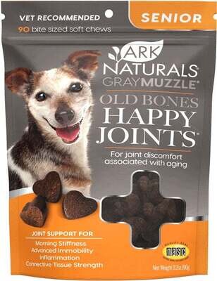 Ark Naturals Gray Muzzle Old Dogs! Happy Joints! Dog Treats 3.17-oz