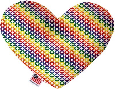 Rainbow Diamonds Heart Pride Plush Dog Toy