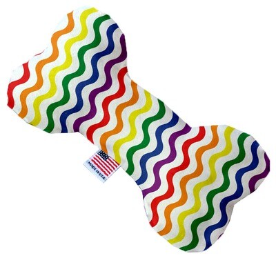 Rainbow Fun Stripes Bone Pride Dog Toy