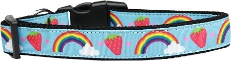Rainbows and Berries Nylon Dog Collar