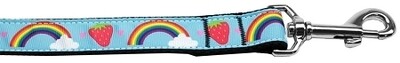 Rainbows and Berries Nylon Ribbon Dog Leash