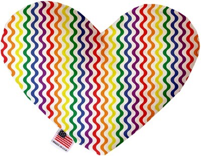 Rainbow Fun Stripes Heart Pride Plush Dog Toy