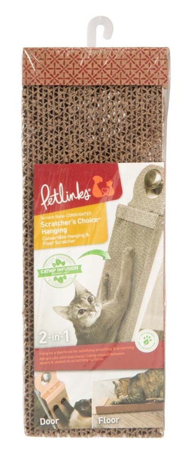 Petlinks Corrugated Cat Scratcher With Catnip