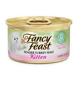 Fancy Feast Kitten Tender Turkey Feast Canned Cat Food 3-oz, case of 24