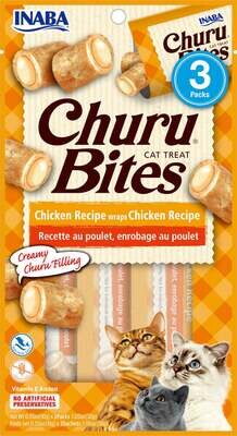 Inaba Cat Churu Bites Chicken Recipe Wraps Chicken Recipe Cat Treats 1.5-oz
