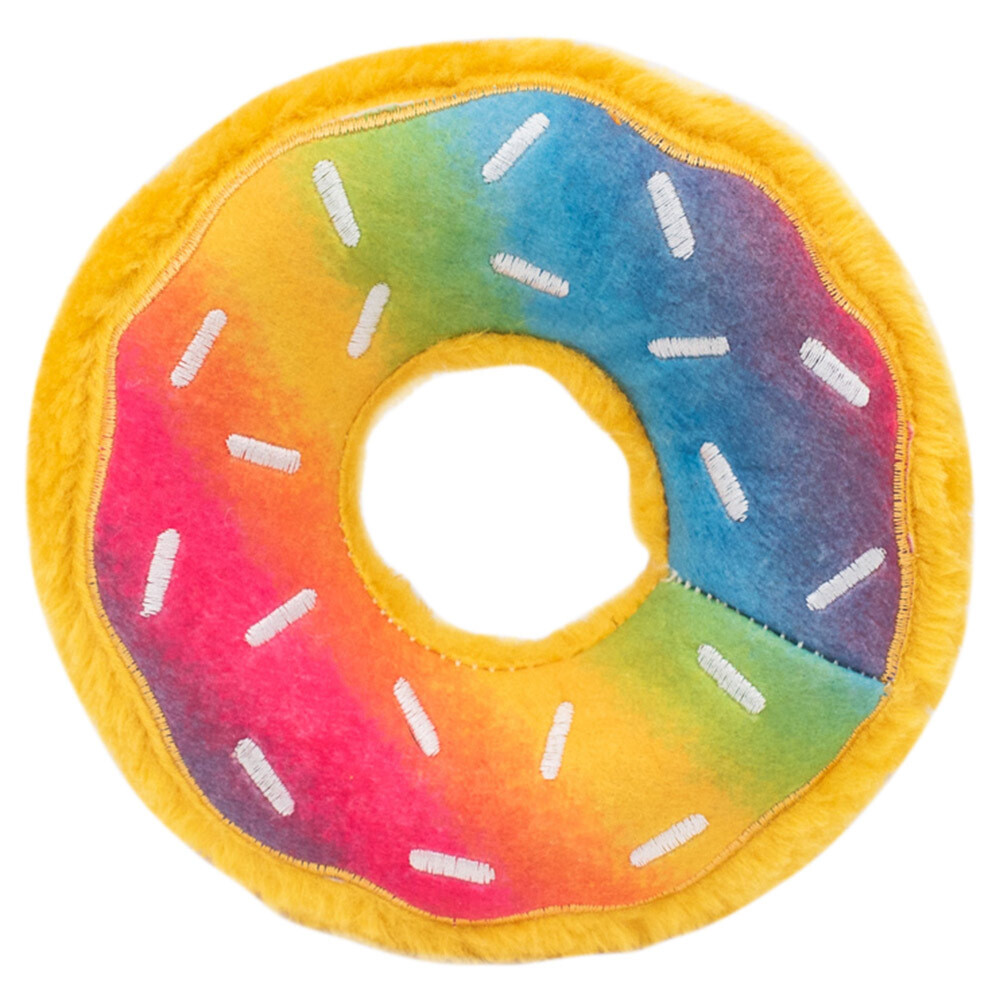Zippy Paws Rainbow Donut Plush Dog Toy