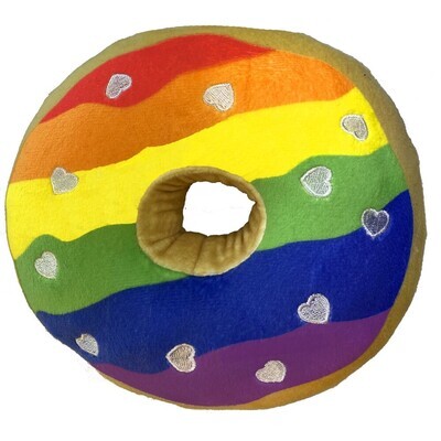 Lulubelles Power-Plush Pride Donut Dog Toy