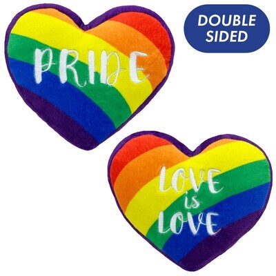 Lulubelles Power-Plush Love Is Love Pride Heart  Dog Toy