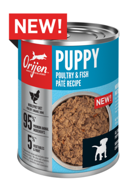 Orijen Canned Dog Food Puppy Poultry & Fish Pate Recipe 12.8 Oz