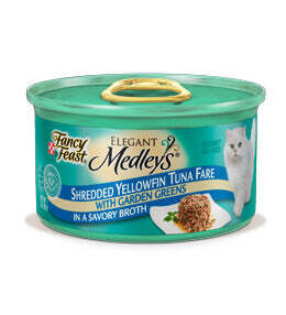 Fancy Feast Elegant Medleys Shredded Tuna Canned Cat Food 3-oz, case of 24