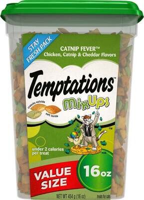 Temptations Mixups Catnip Fever Flavor Cat Treats 16-oz