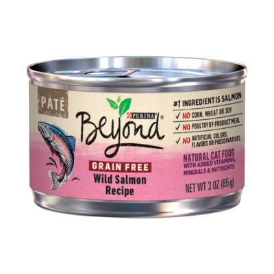 Purina Beyond Grain-Free Wild Salmon Pate Recipe Canned Cat Food 3-oz, case of 12