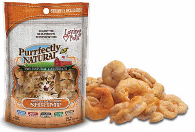 Loving Pets Purrfectly Natural Freeze Dried Shrimp Cat Treat 0.5-oz