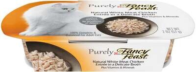 Fancy Feast Purely Natural White Meat Chicken Entree Cat Food Tray 2-oz, case of 10
