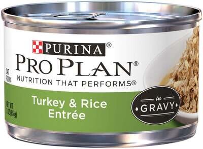 Purina Pro Plan Savor Adult Turkey & Rice Entree Canned Cat Food 3-oz, case of 24