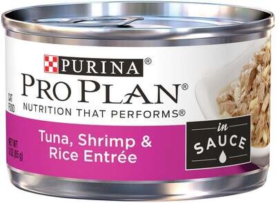Purina Pro Plan Savor Adult Tuna, Shrimp & Rice in Sauce Entree Canned Cat Food 3-oz, case of 24