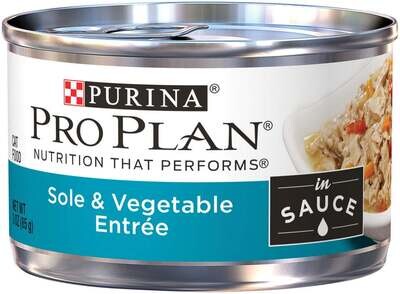 Purina Pro Plan Savor Adult Sole & Vegetables in Sauce Entree Canned Cat Food 3-oz, case of 24