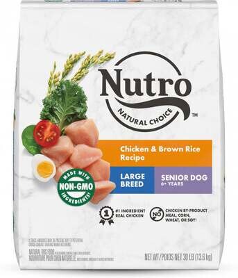 Nutro Wholesome Essentials Large Breed Senior Farm-Raised Chicken, Brown Rice & Sweet Potato Dry Dog Food 30-lb
