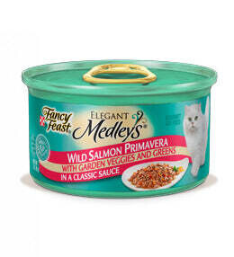 Fancy Feast Elegant Medleys Salmon Primavera Canned Cat Food 3-oz, case of 24