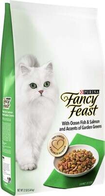 Fancy Feast Gourmet Filet Oceanfish Salmon and Accents of Garden Greens Dry Cat Food 7-lb