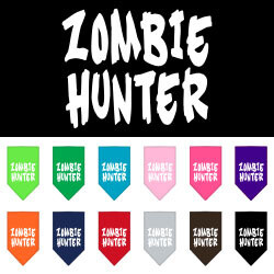 Zombie Hunter Screen Print Pet Bandana