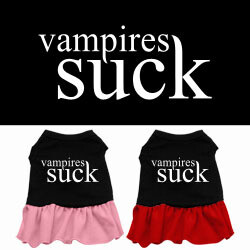 Vampires Suck Screen Print Pet Dress