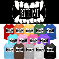 Bite Me Screen Print Dog Shirt