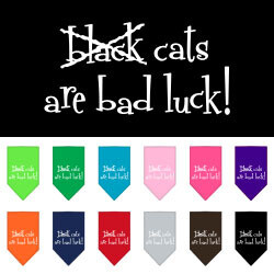 Black Cats are Bad Luck Screen Print Bandana