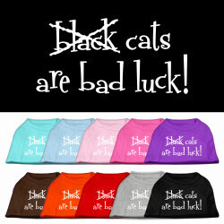 Black Cats are Bad Luck Screen Print Shirt