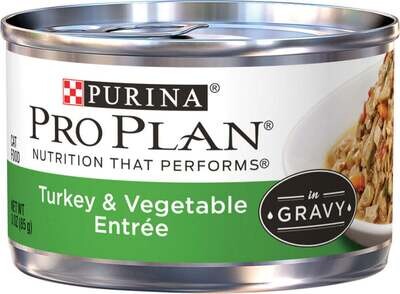 Purina Pro Plan Savor Adult Turkey & Vegetable Entree in Gravy Canned Cat Food 3-oz, case of 24