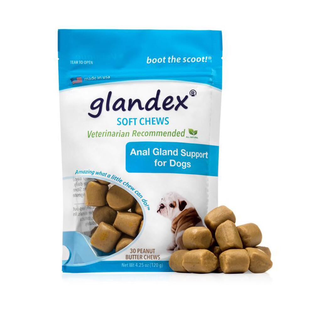 Glandex Anal Gland Peanut Butter Chews For Dogs 30ct