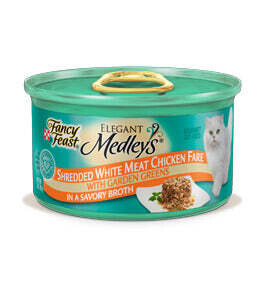 Fancy Feast Elegant Medleys Shredded Chicken Canned Cat Food 3-oz, case of 24