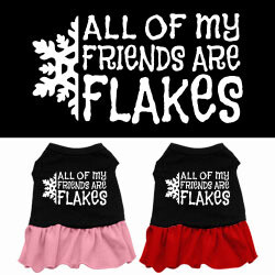 All my friends are Flakes Screen Print Dress
