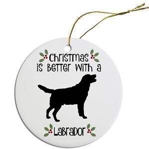 Breed Specific Round Christmas Ornament Labrador