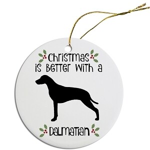 Breed Specific Round Christmas Ornament Dalmatian