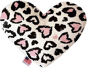 Pink Leopard Hearts Dog Toy