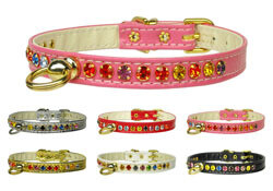 #26 1 Row Confetti Dog Collar