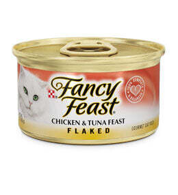 Fancy Feast Flaked Chicken and Tuna Canned Cat Food 3-oz, case of 24